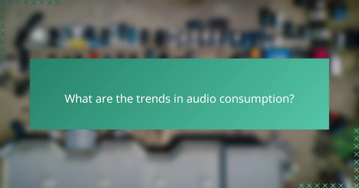 What are the trends in audio consumption?